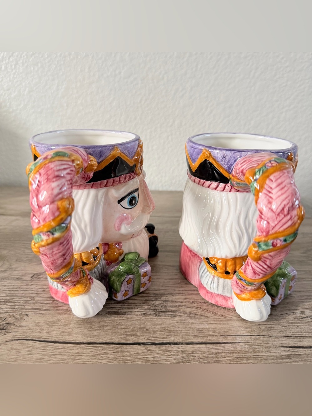 Nutcracker Face Mug Holiday Time‎ Ceramic Coffee Mug Christmas Purple Pink Train - Picture 7 of 9